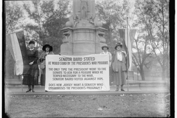 Suffrage Banner Senator Baird